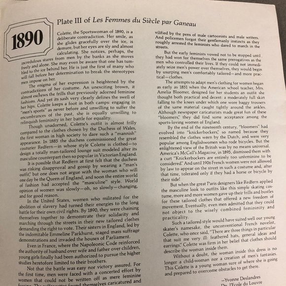 1890 Ganeau's Women of the Century Porcelian COA - Picture 6 of 8